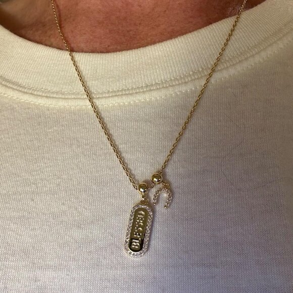 Neiman Marcus 14K Gold Plated Blessed Charm Necklace - Picture 3 of 5